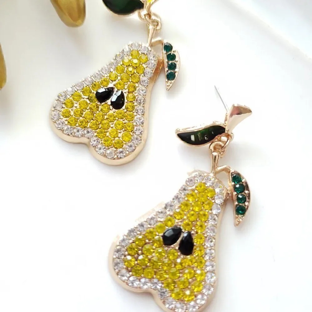 New! Zara Pear Post Earrings